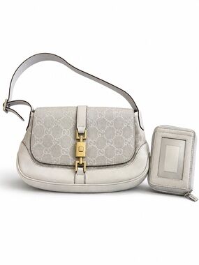 Vintage Gucci Jackie leather handbag and matching wallet